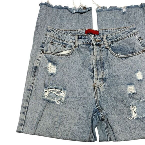 Signature 8 Distressed Blue Jeans Size Medium - Picture 3 of 5